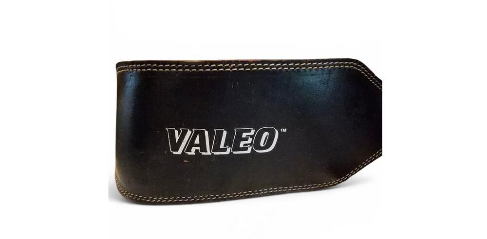 Vintage Valeo Leather Weightlifting Belt Large Double Prong Black Gym Belt